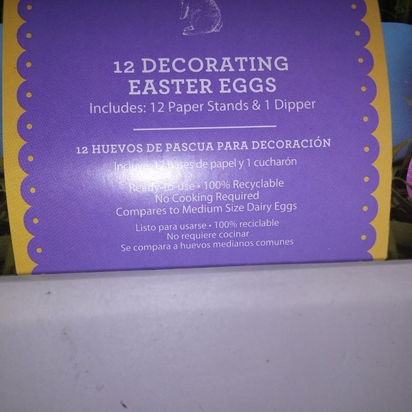 Set of 96 Easter Eggs Solid White for Decorating Includes‎ Paper Stands & Dipper - Picture 4 of 9